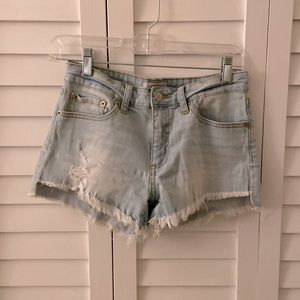 Just USA light denim jean shorts